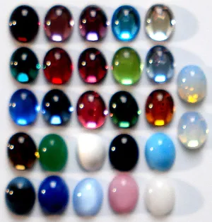 10x8mm (2195) Glass Oval Cabochon
