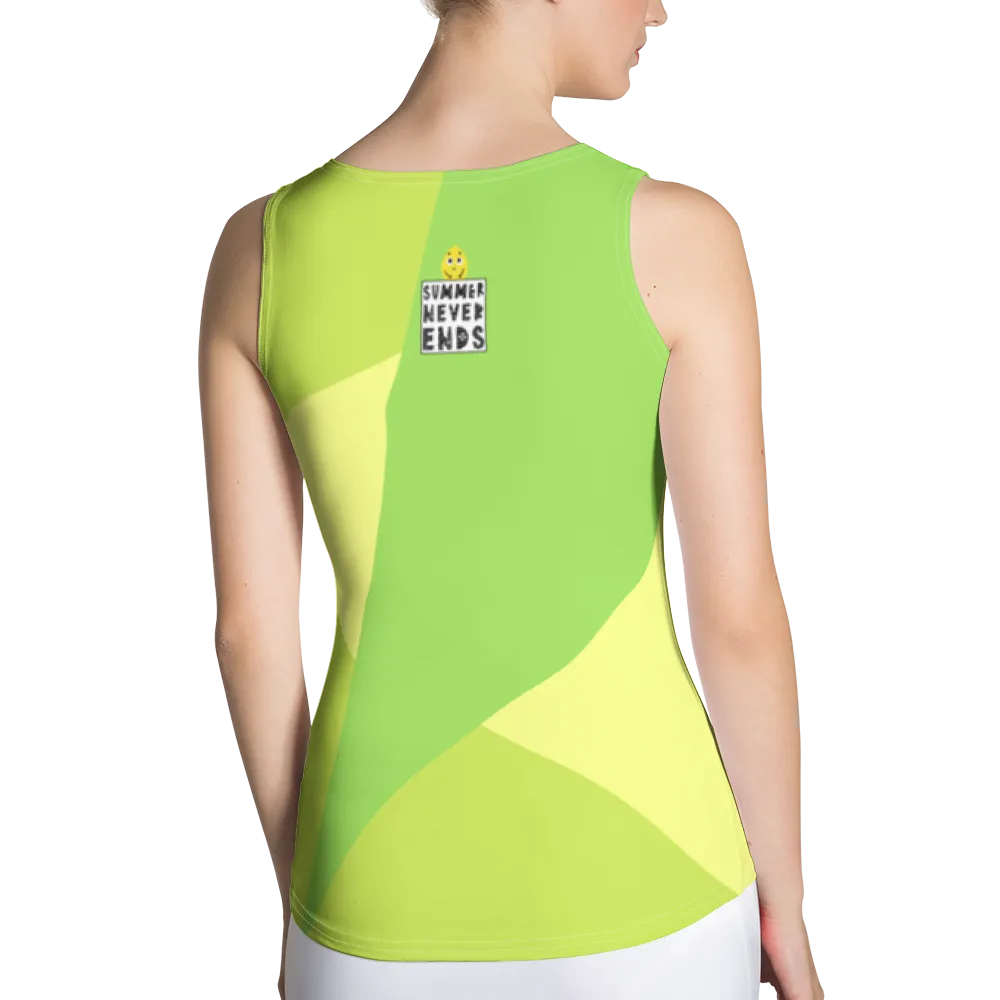 #5a003fb0 - Green Apple Kiwi Pear - ALTINO Fitted Tank Top