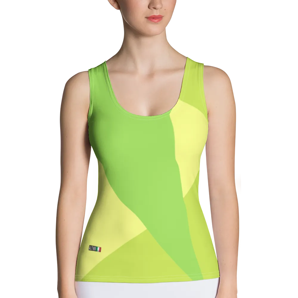 #5a003fb0 - Green Apple Kiwi Pear - ALTINO Fitted Tank Top