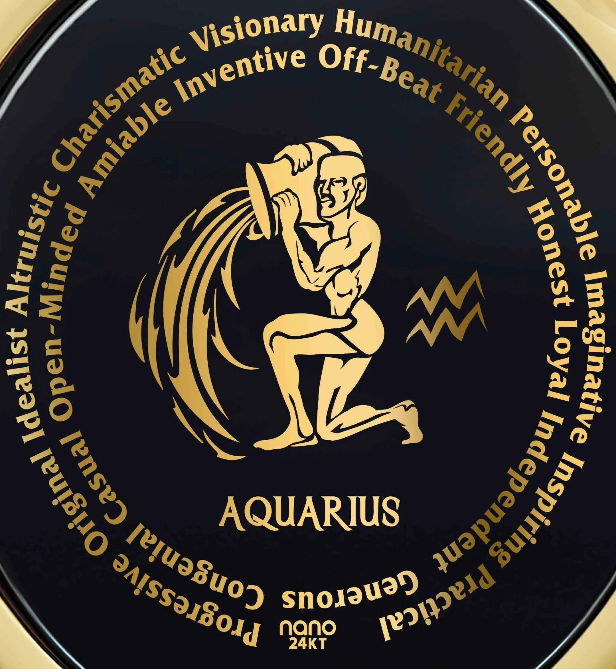 Aquarius Necklaces for Lovers of the Zodiac | Inscribed in Gold