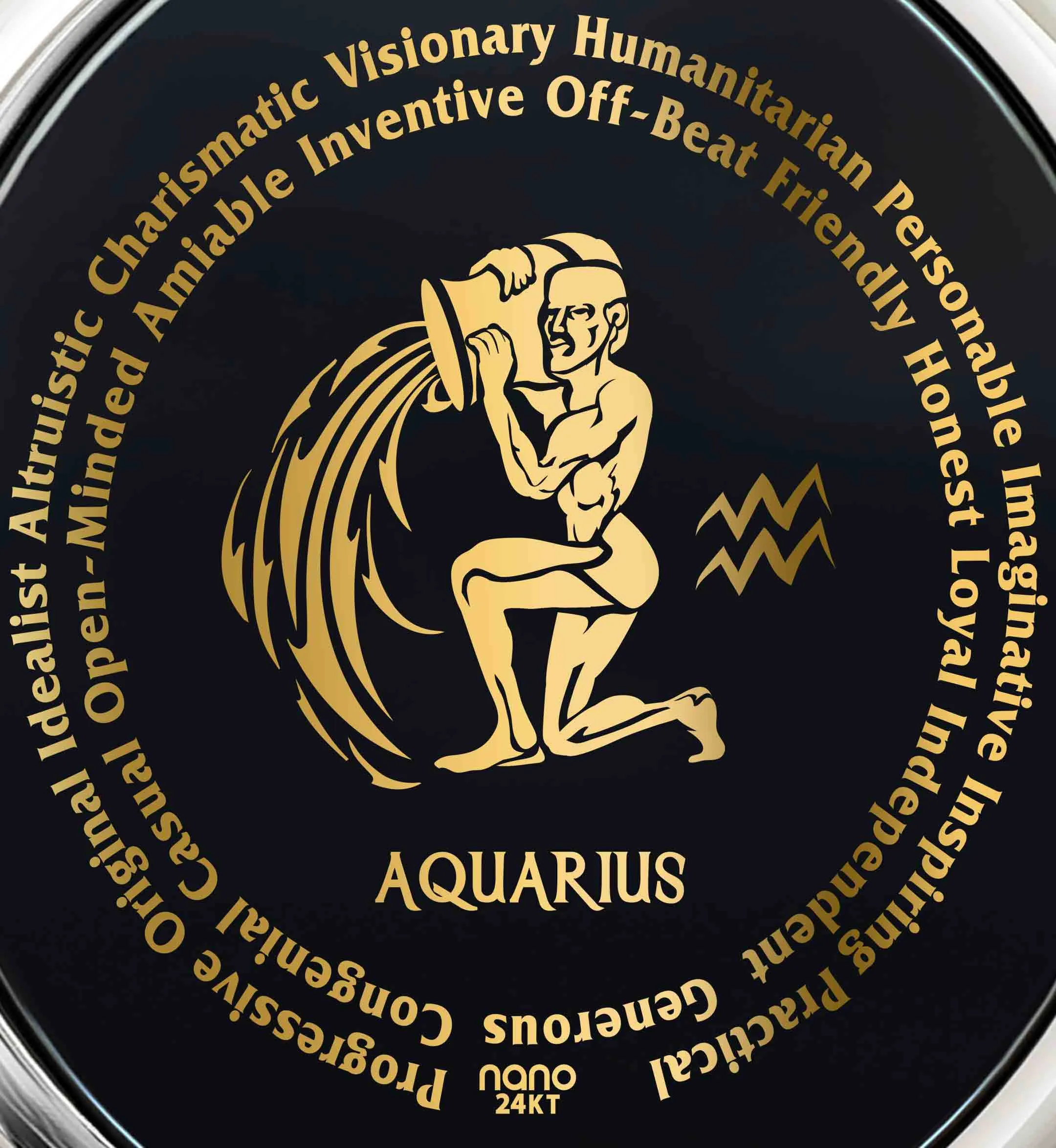 Aquarius Necklaces for Lovers of the Zodiac | Inscribed in Gold