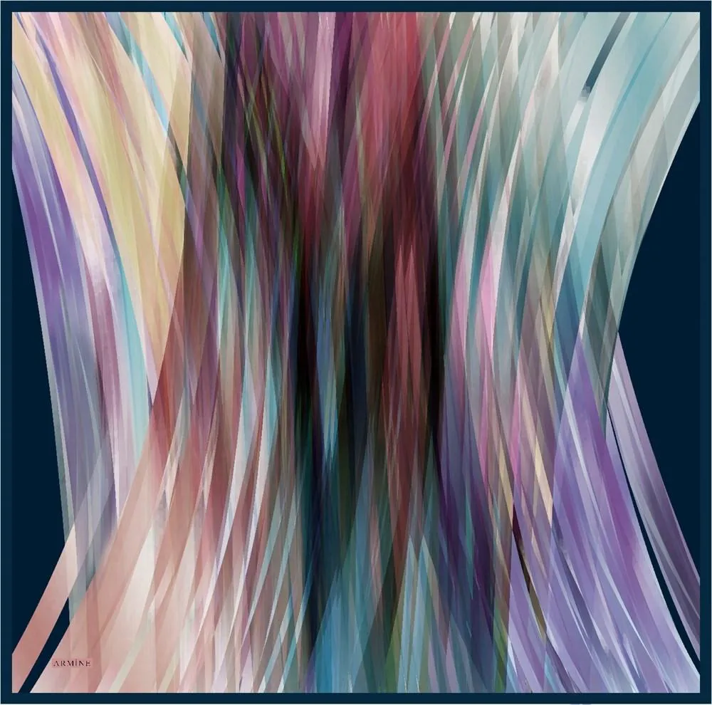 Armine Tiara Abstract Art Silk Scarf No. 6