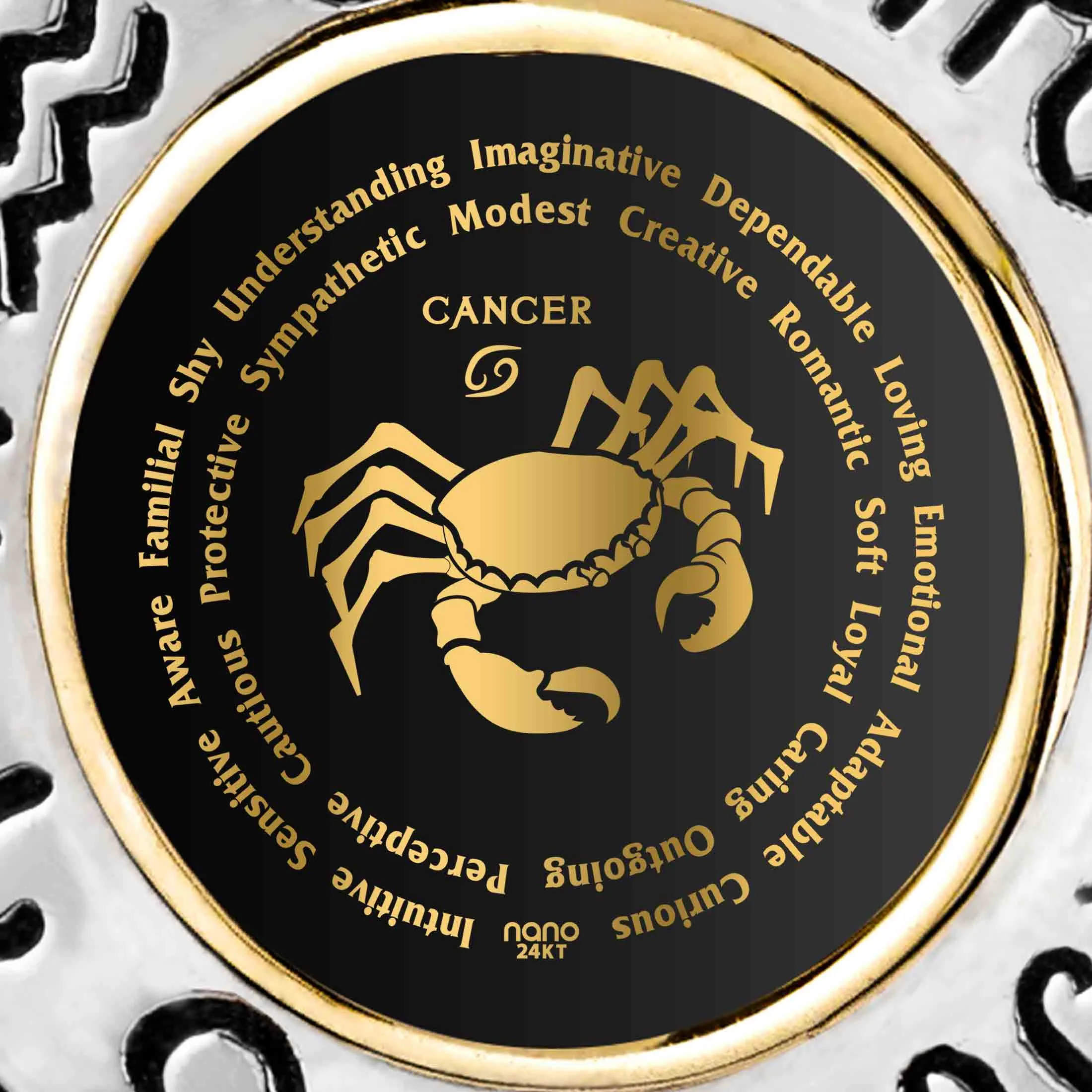 Cancer Gift for Women or Men | Silver Zodiac Sign Necklace