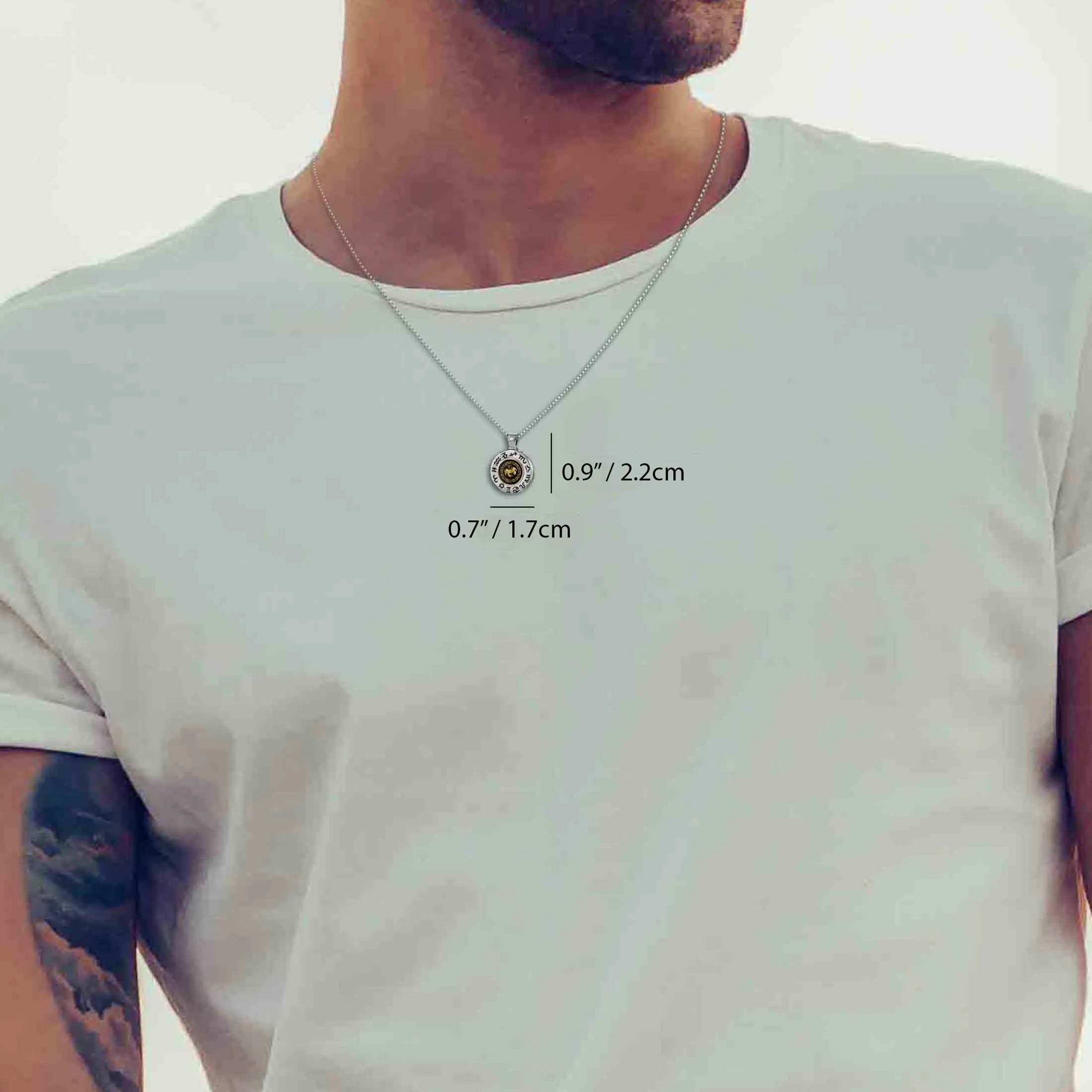 Cancer Gift for Women or Men | Silver Zodiac Sign Necklace
