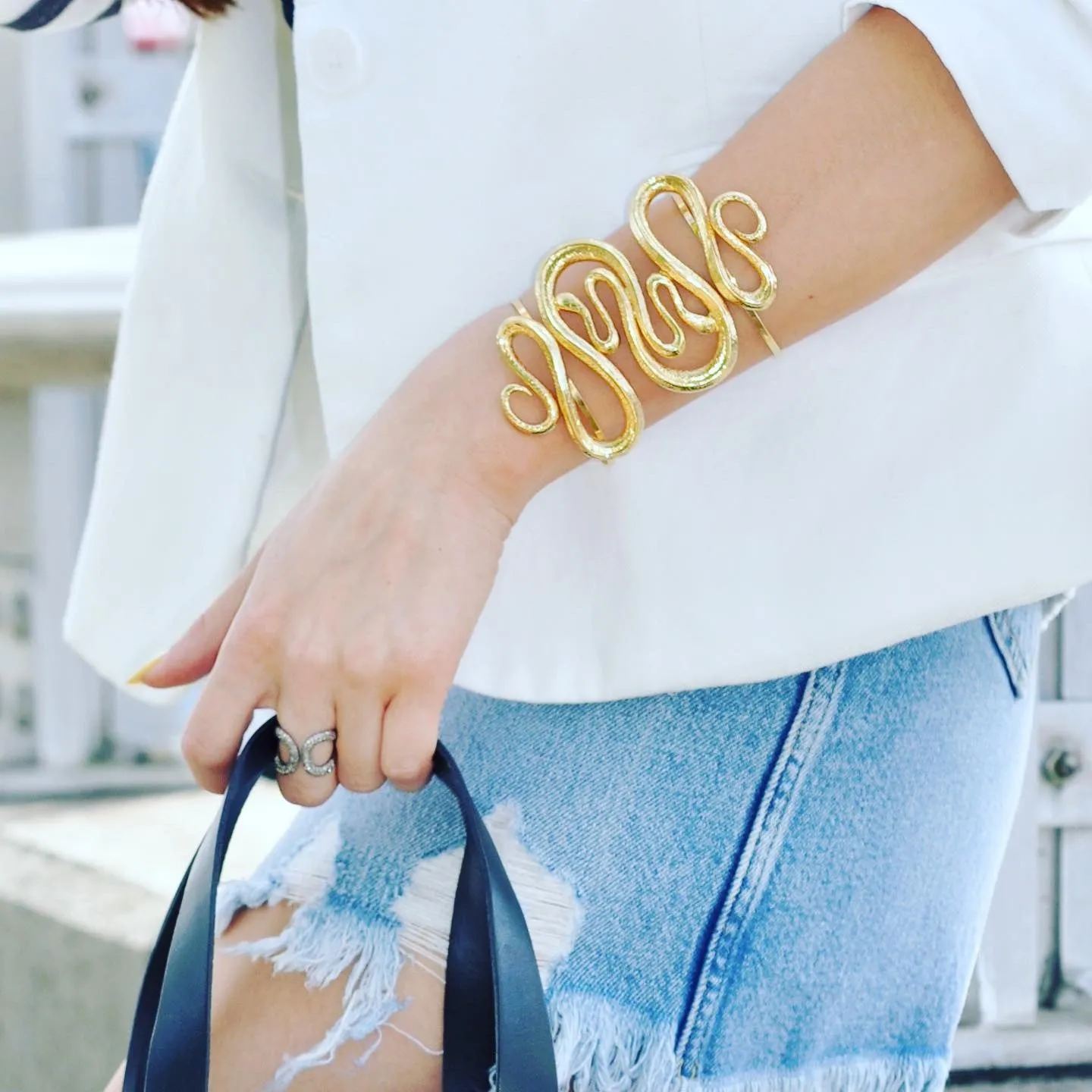 DEVLIN DOUBLE SNAKE CUFF BRACELET