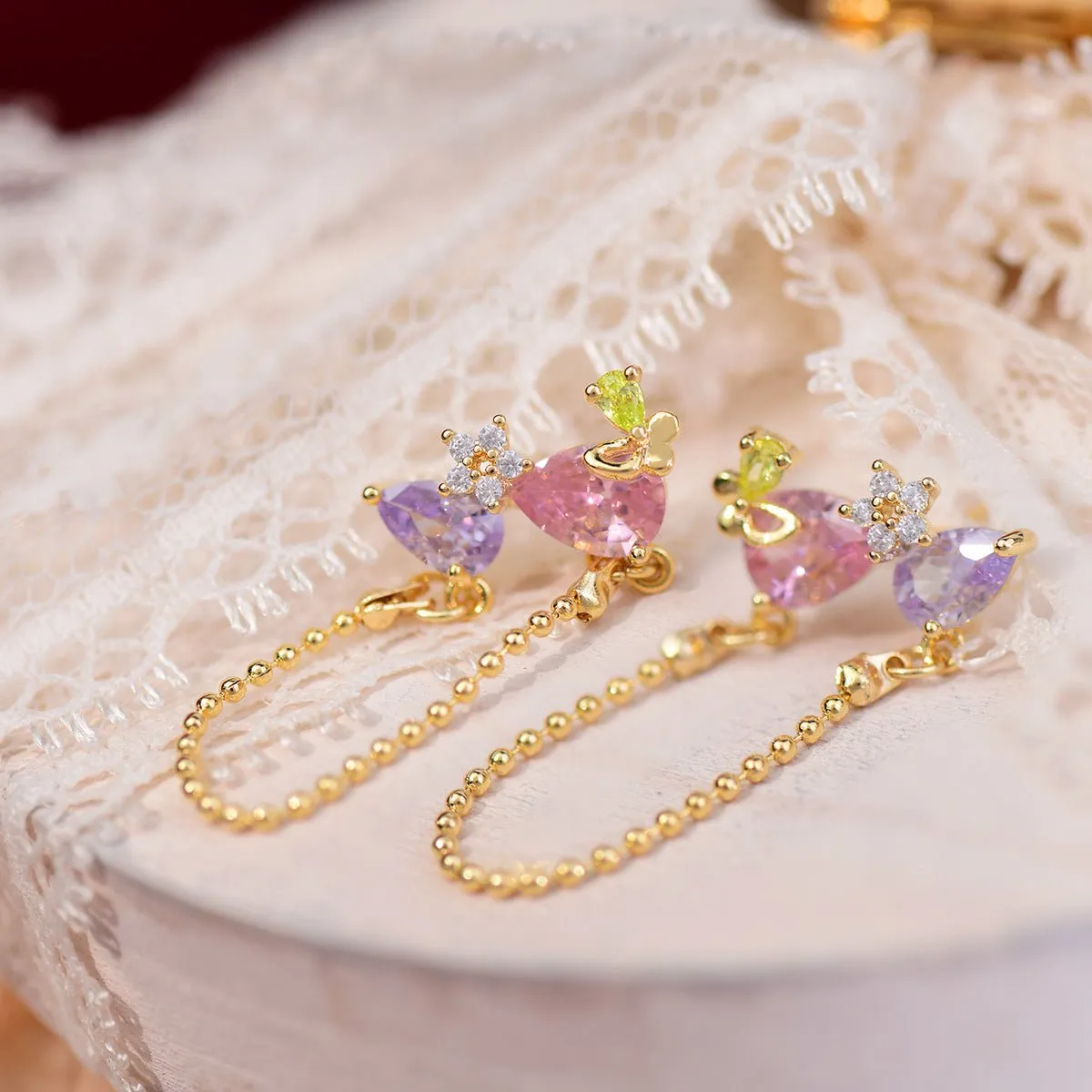 Flower Butterfly Earrings - Brooklyn