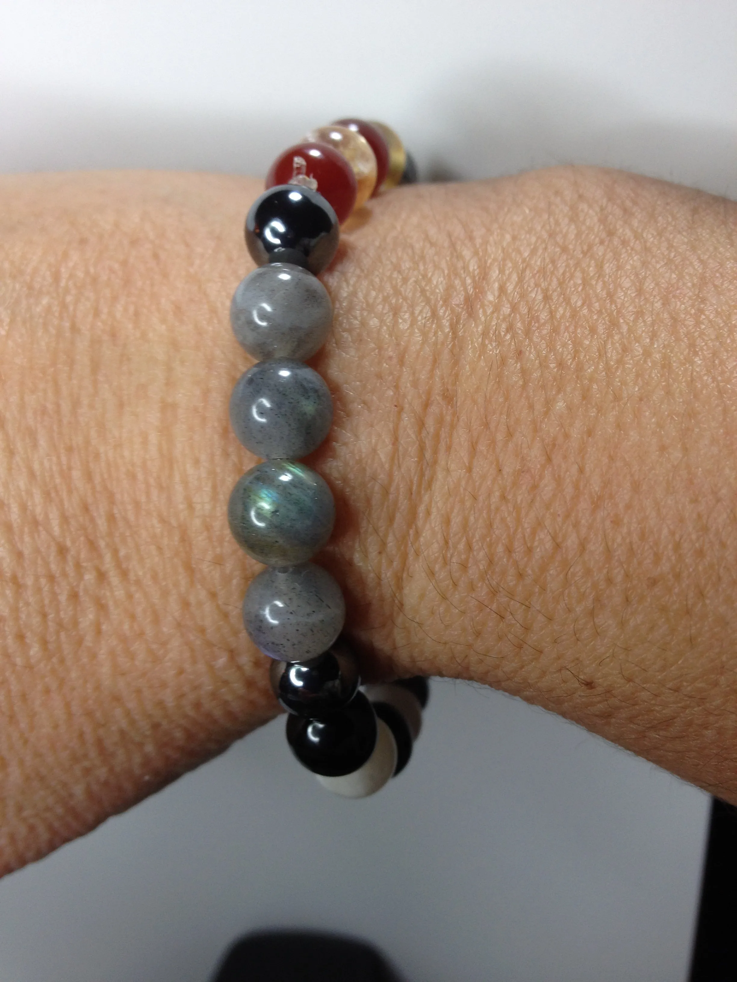 FourTris: Divergence of Gemstones Energy Beaded Stretch Bracelet
