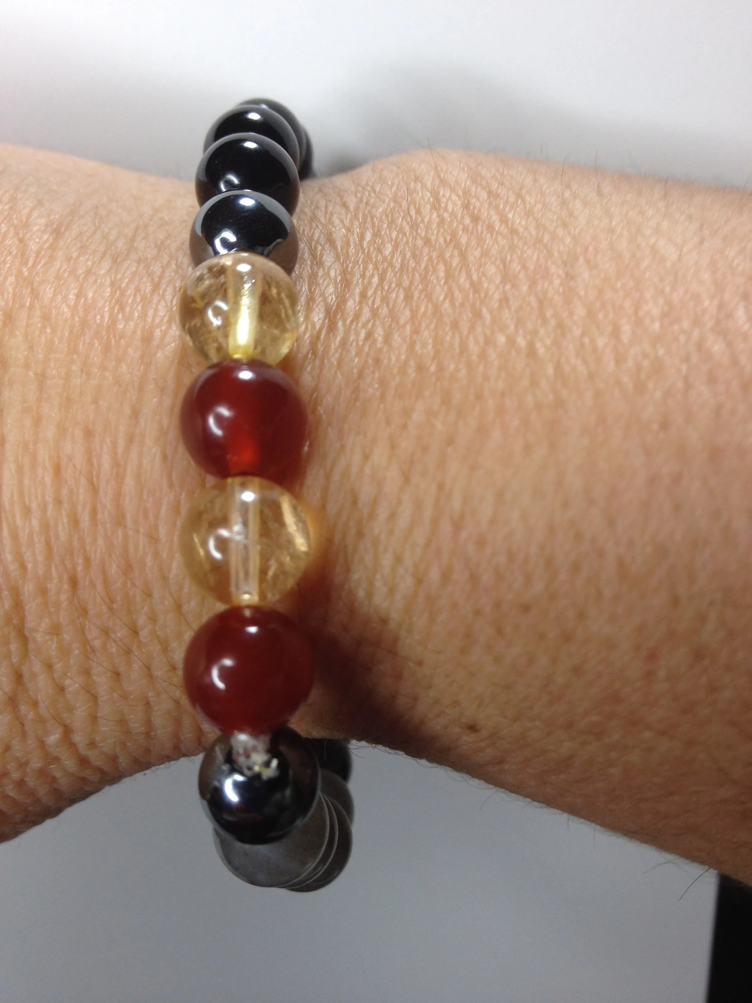 FourTris: Divergence of Gemstones Energy Beaded Stretch Bracelet