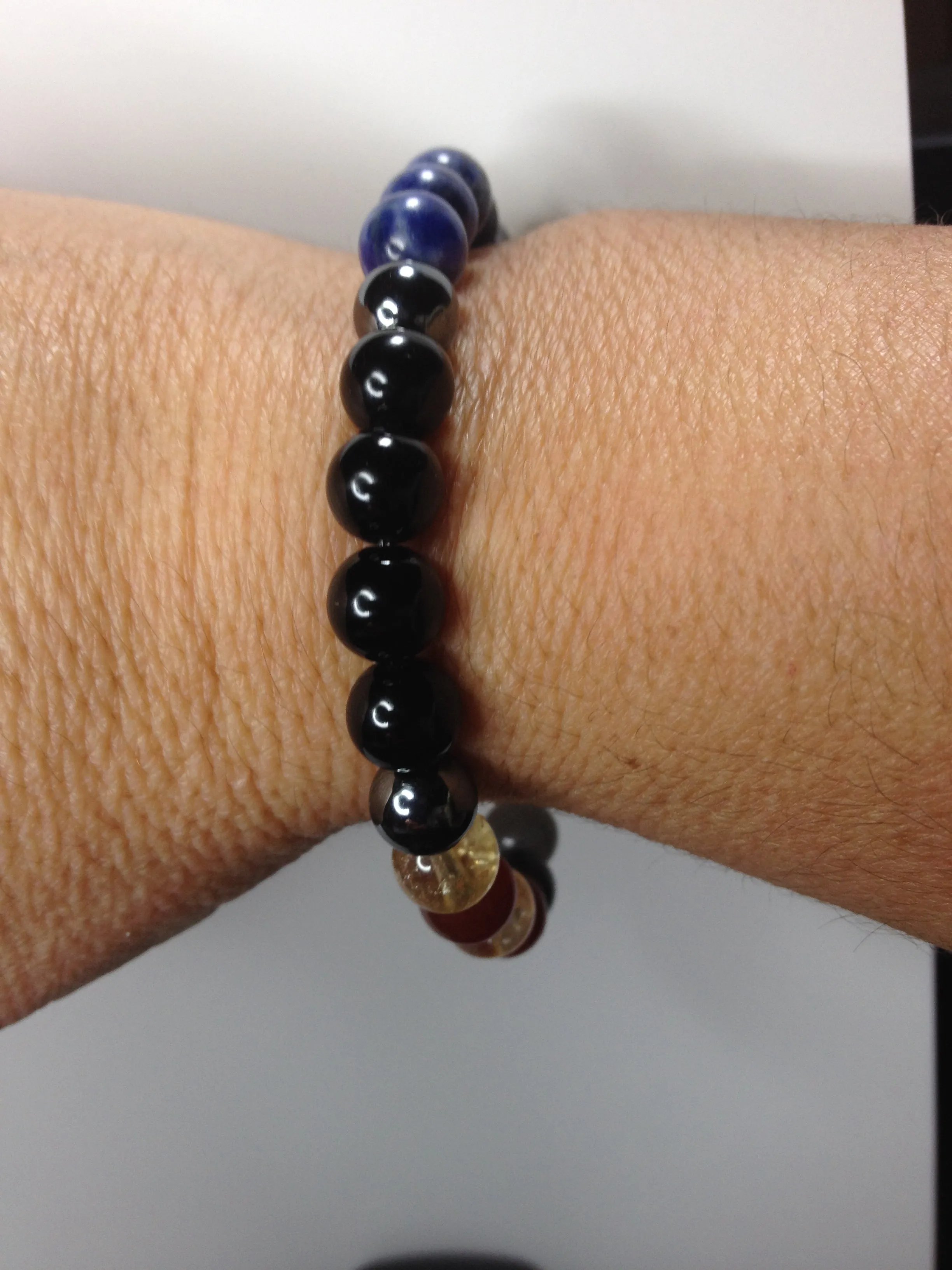 FourTris: Divergence of Gemstones Energy Beaded Stretch Bracelet