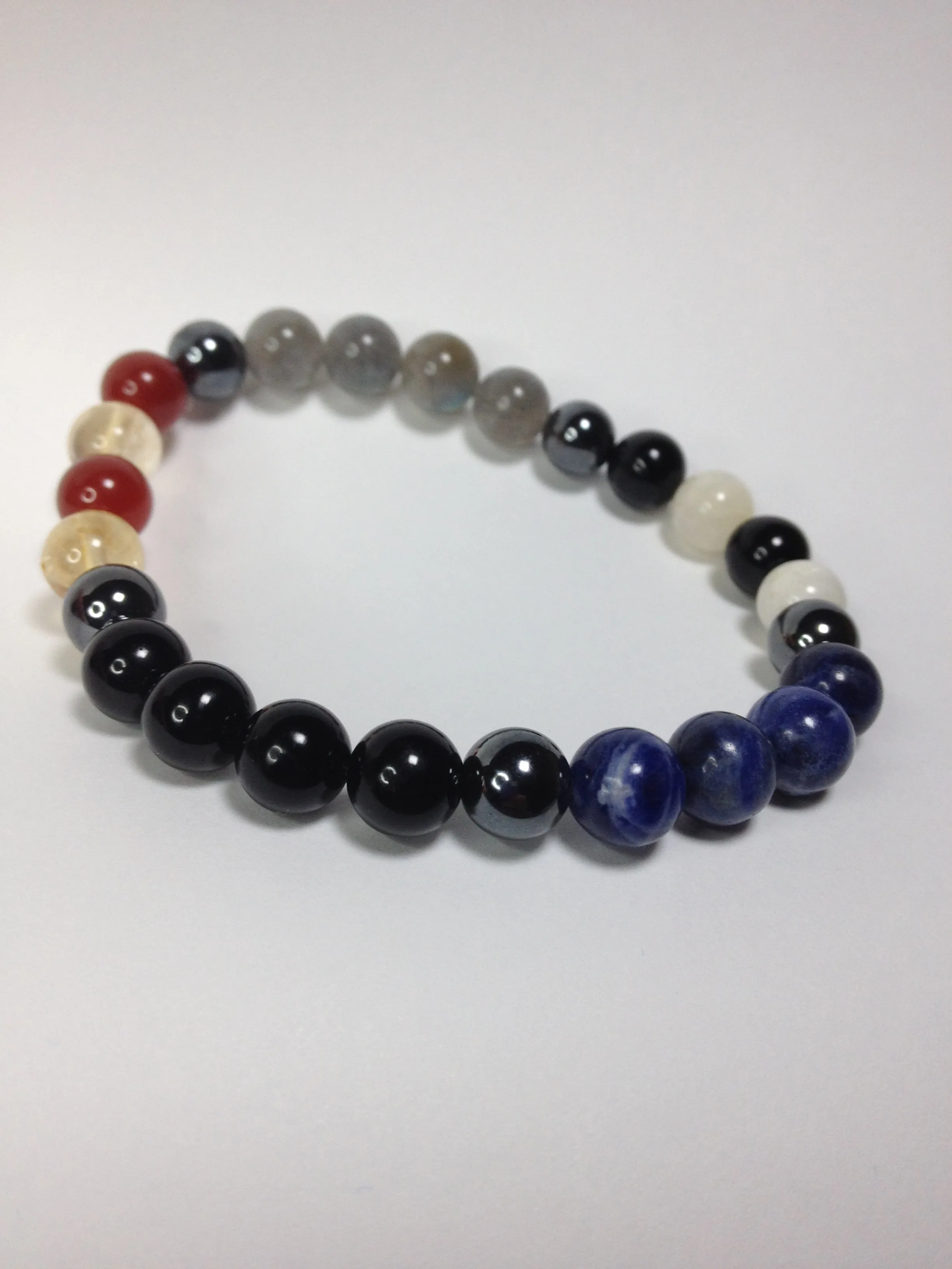 FourTris: Divergence of Gemstones Energy Beaded Stretch Bracelet