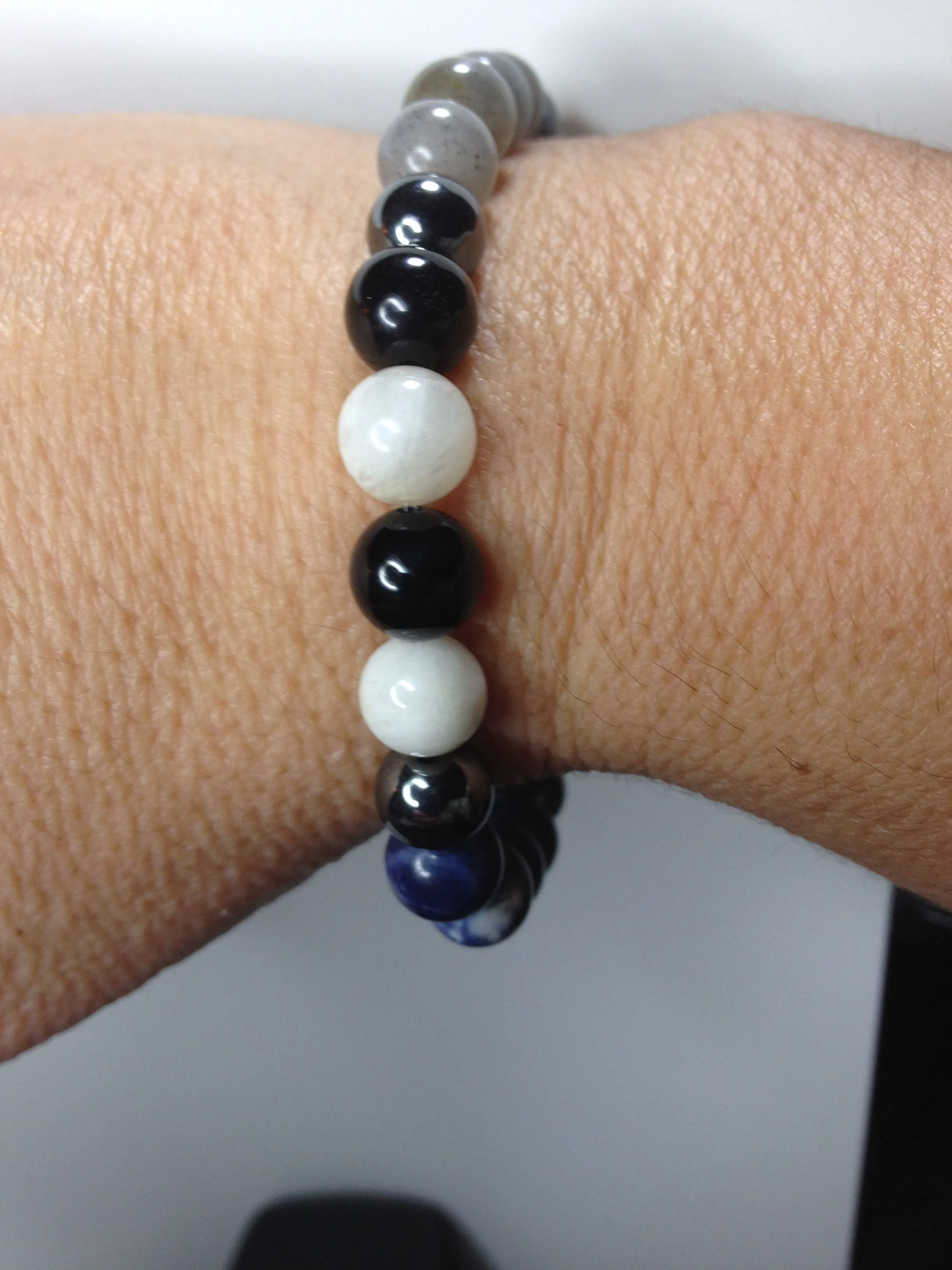 FourTris: Divergence of Gemstones Energy Beaded Stretch Bracelet