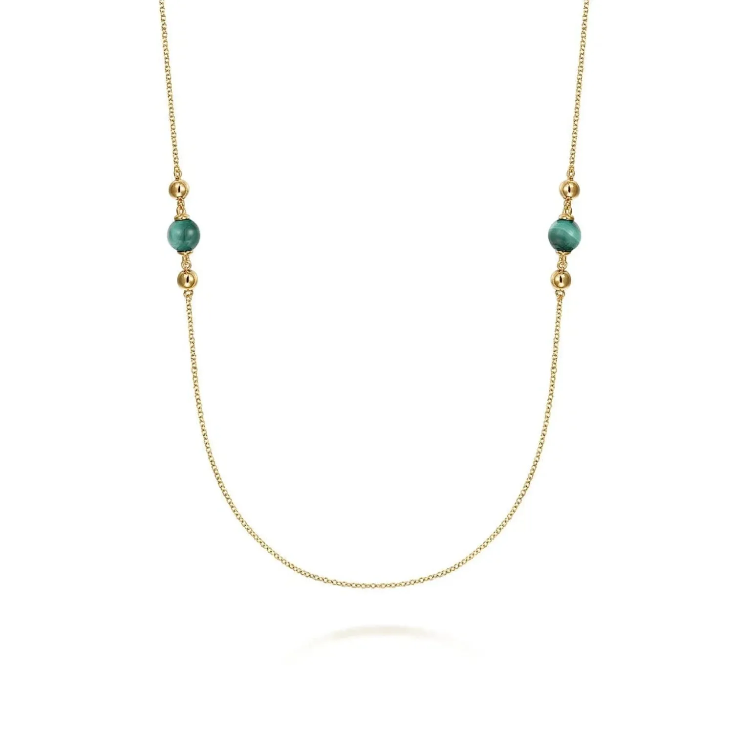 Gabriel & Co. Gemstone and Bujukan Bead Station Necklace