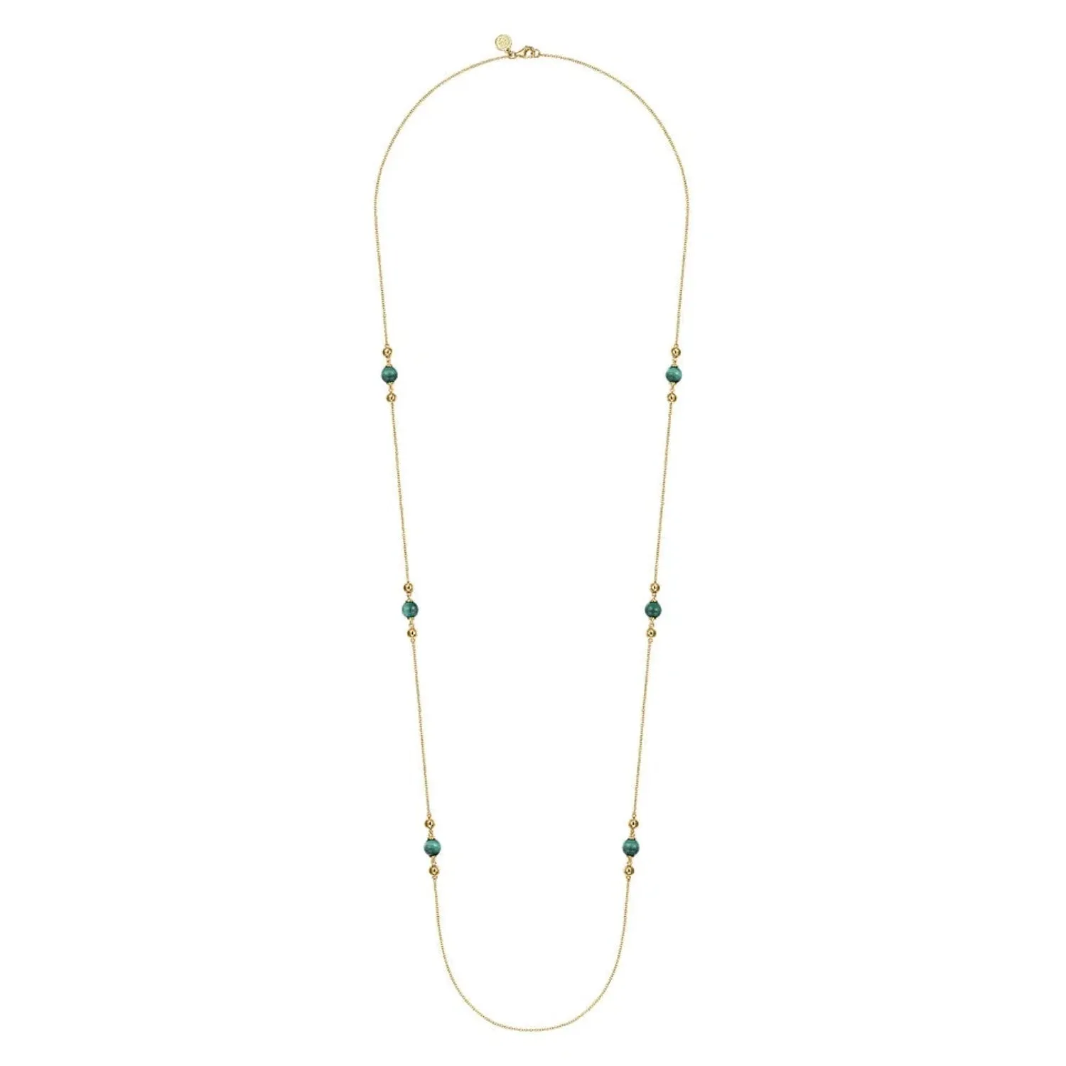 Gabriel & Co. Gemstone and Bujukan Bead Station Necklace
