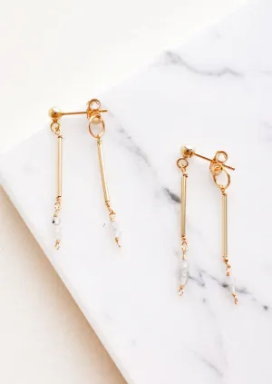 Gem Dangle 2-Part Earrings
