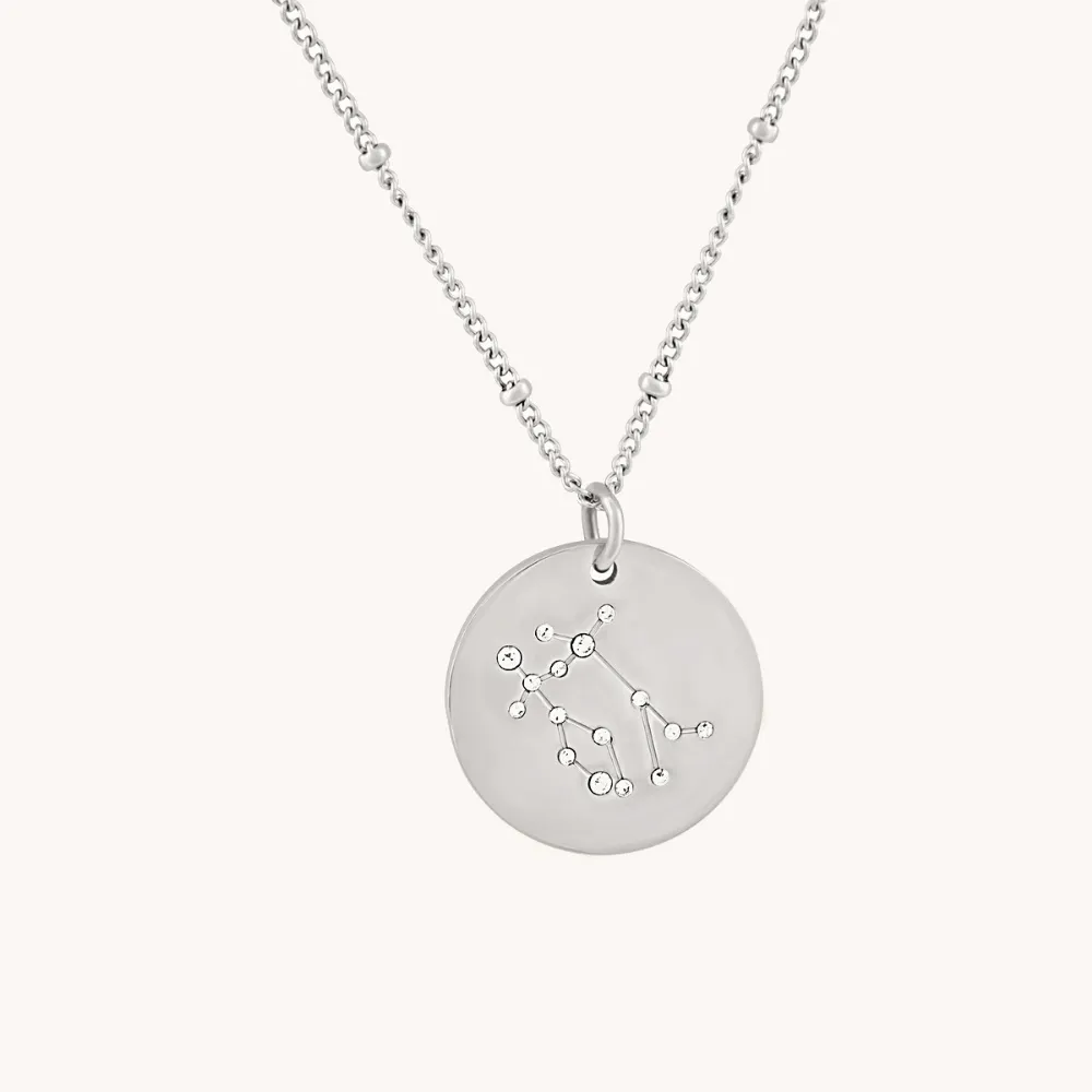 Gemini Silver Zodiac Necklace