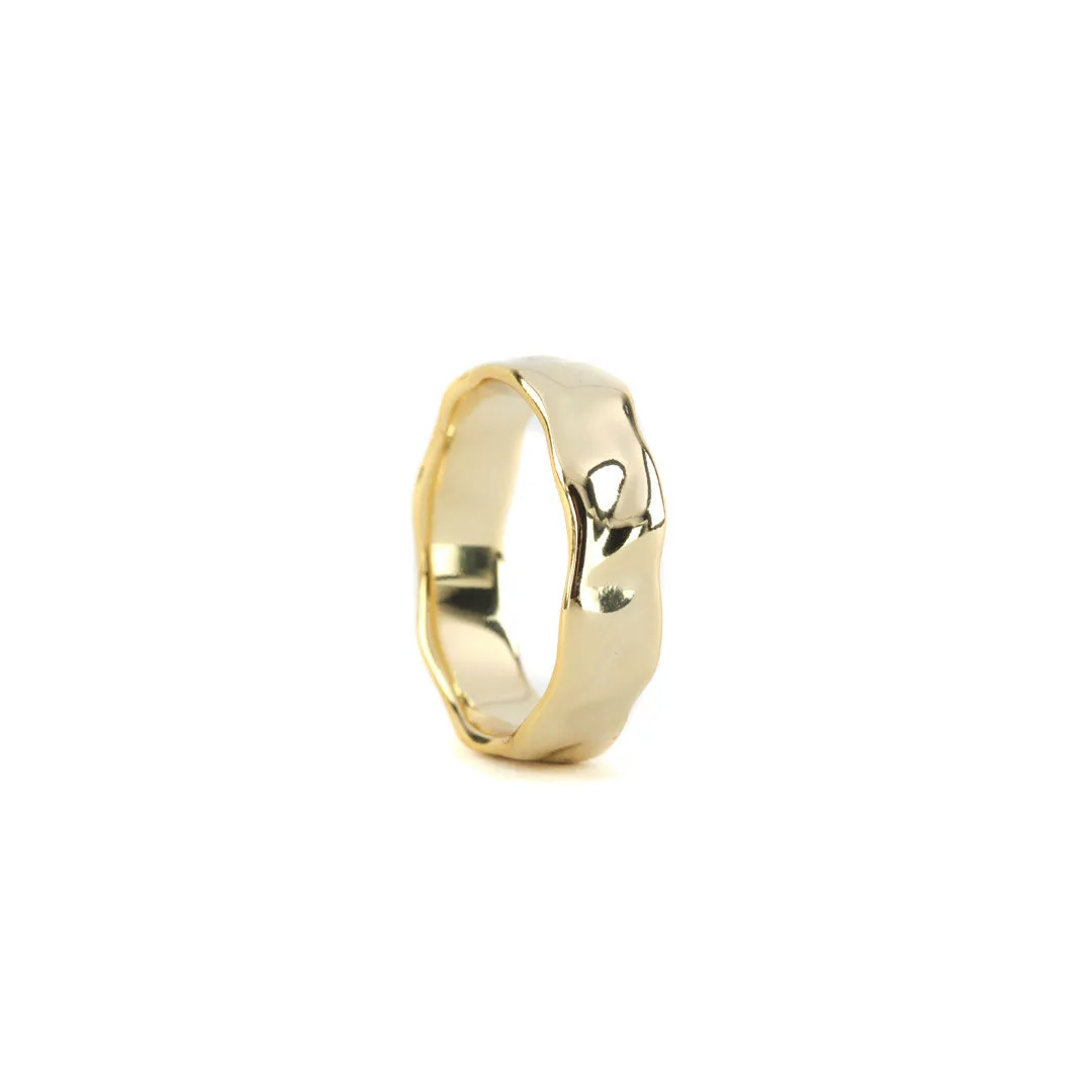 Gold Attrition Ring