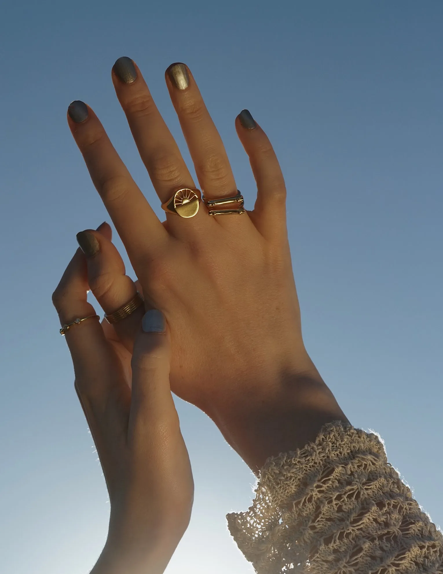 Golden Hour ring <br>Gold Vermeil