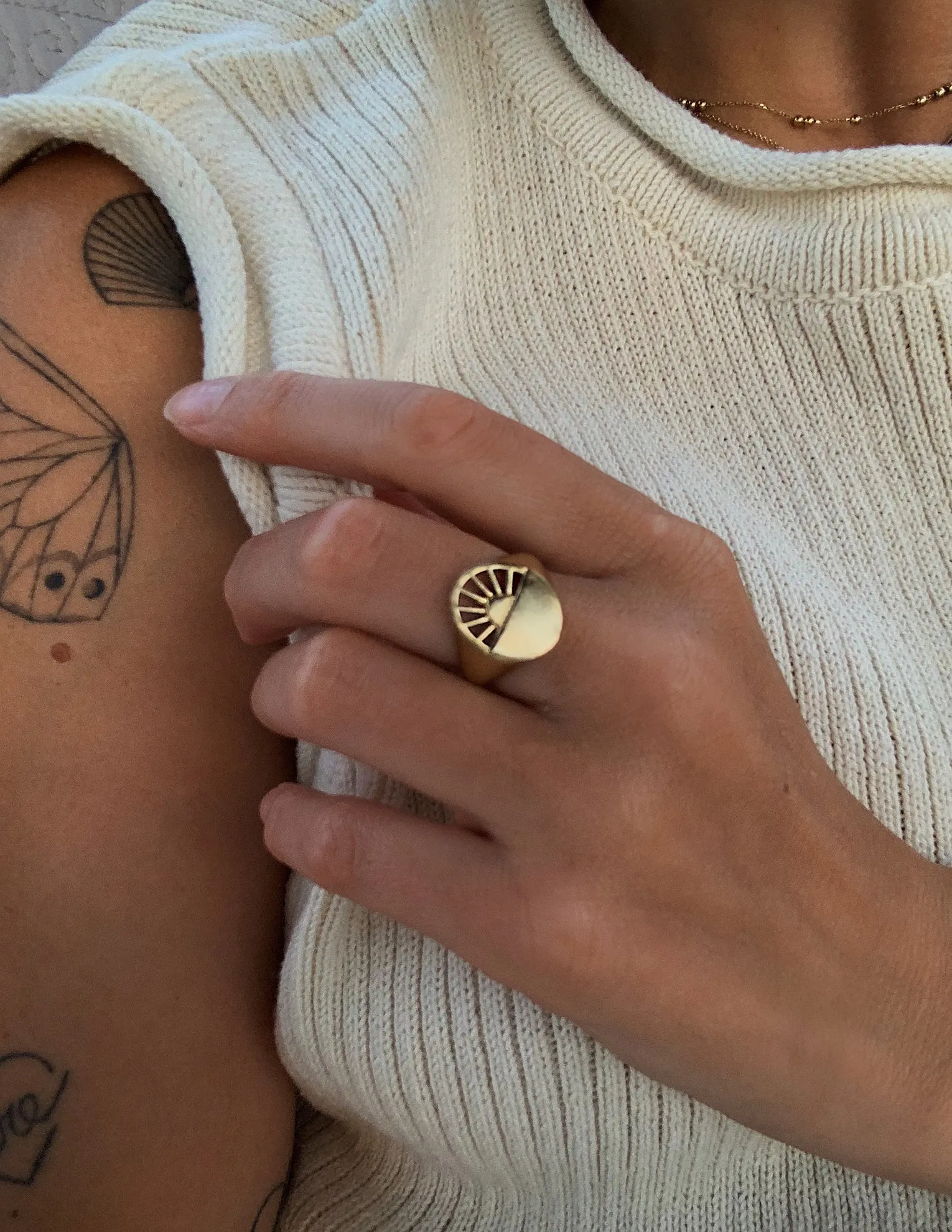 Golden Hour ring <br>Gold Vermeil