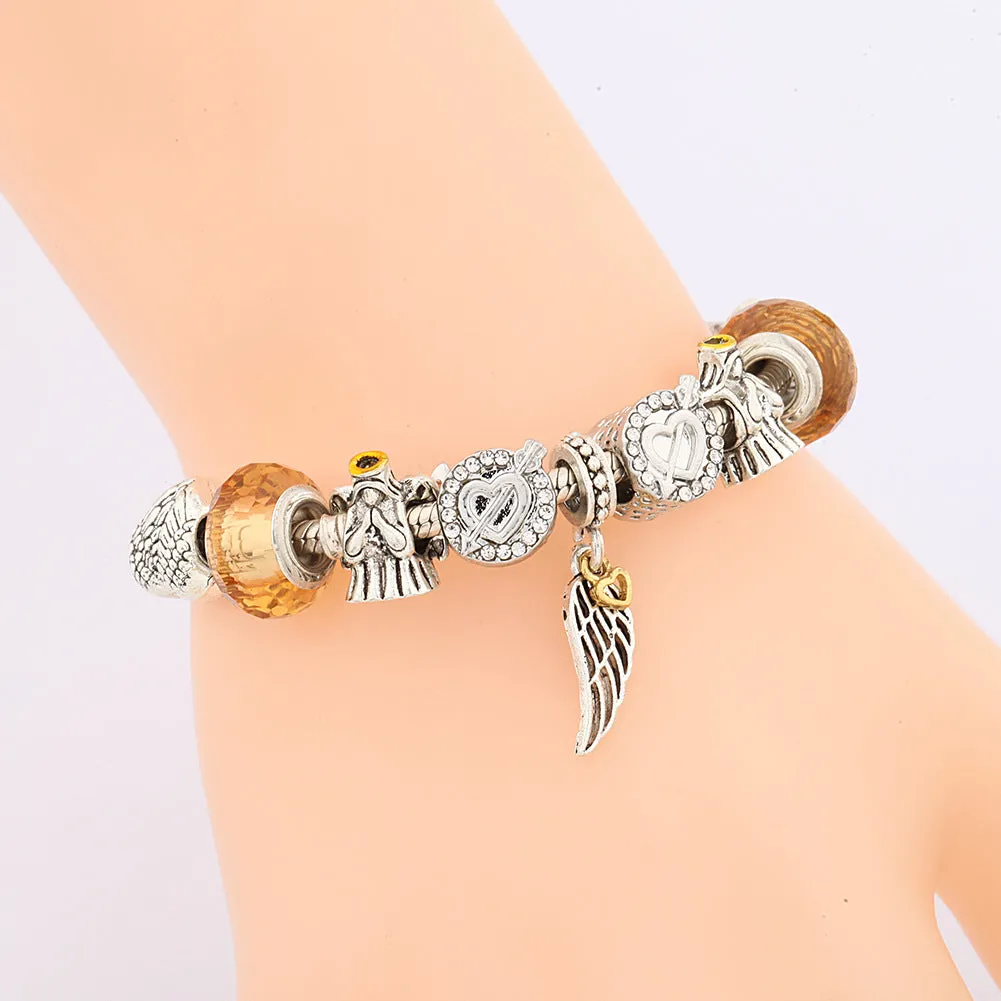 Guardian Angel with Heart & Wing Bracelet