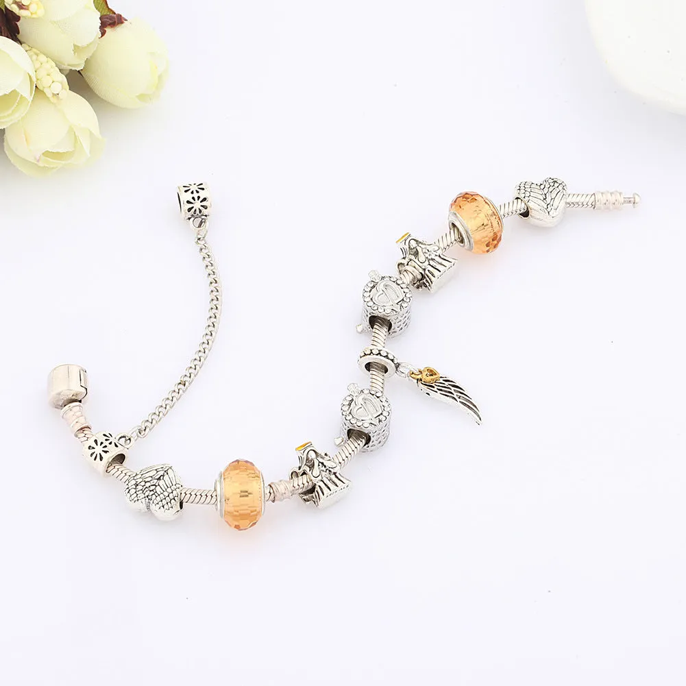 Guardian Angel with Heart & Wing Bracelet