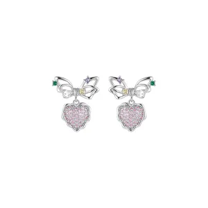 Halo Treasures Dangle Silver Earrings