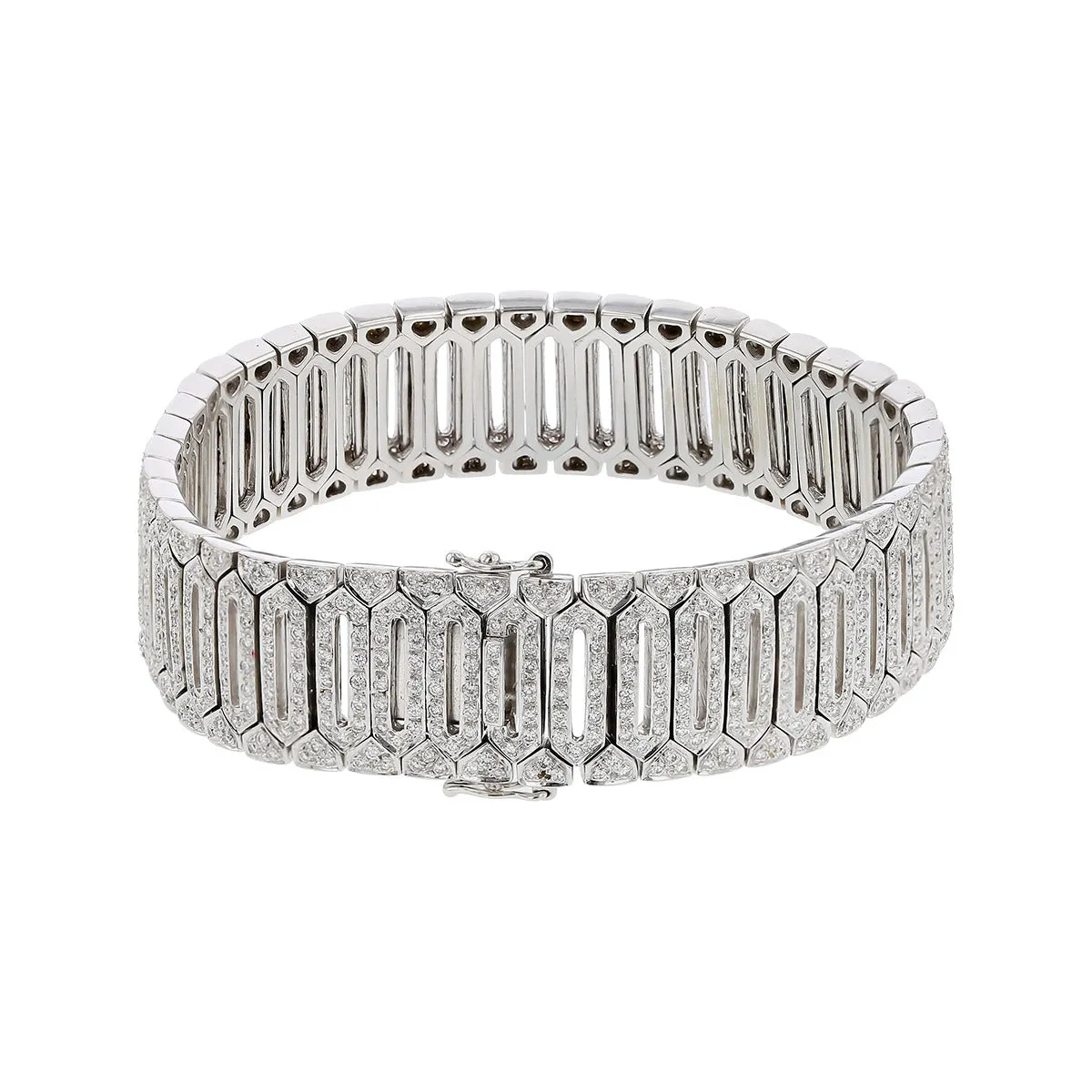 Hans D. Kreiger 18K Gold Diamond Link Bracelet