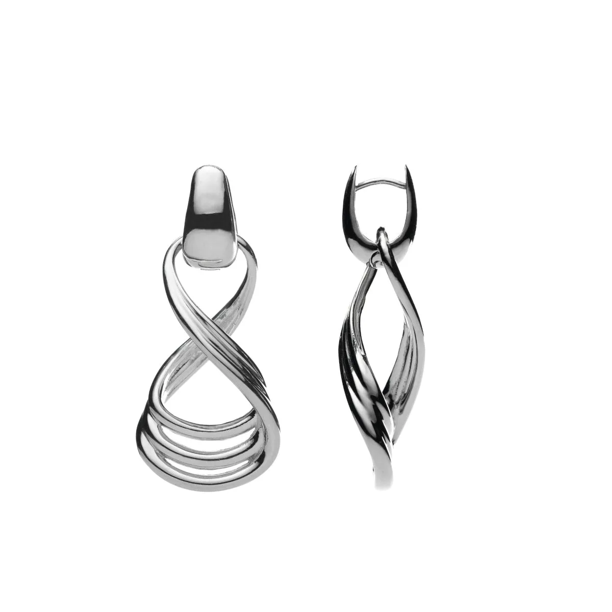 Large Multi-Twist Drop Earrings