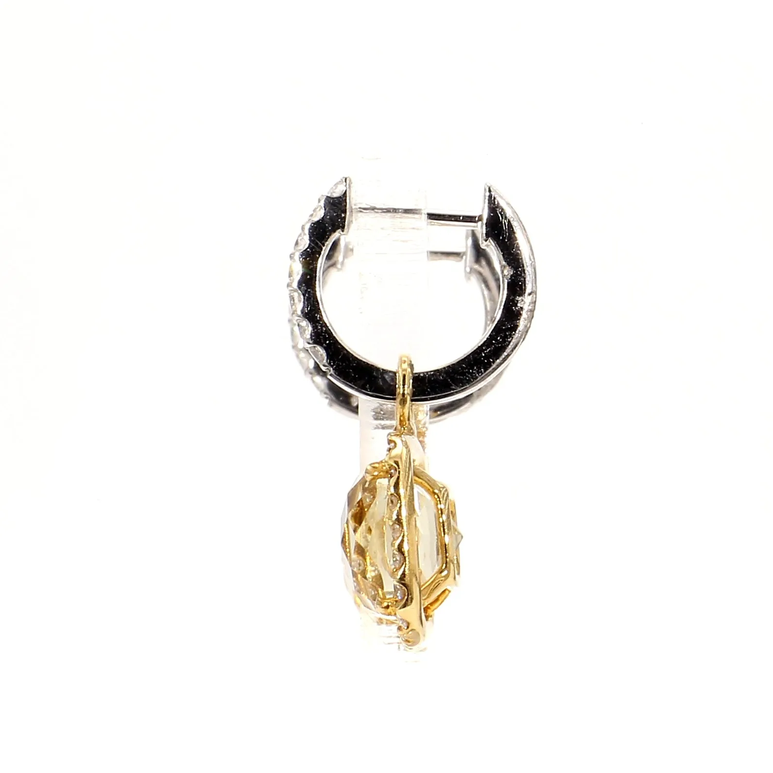 Lemon Quartz & Diamond Drop Earrings