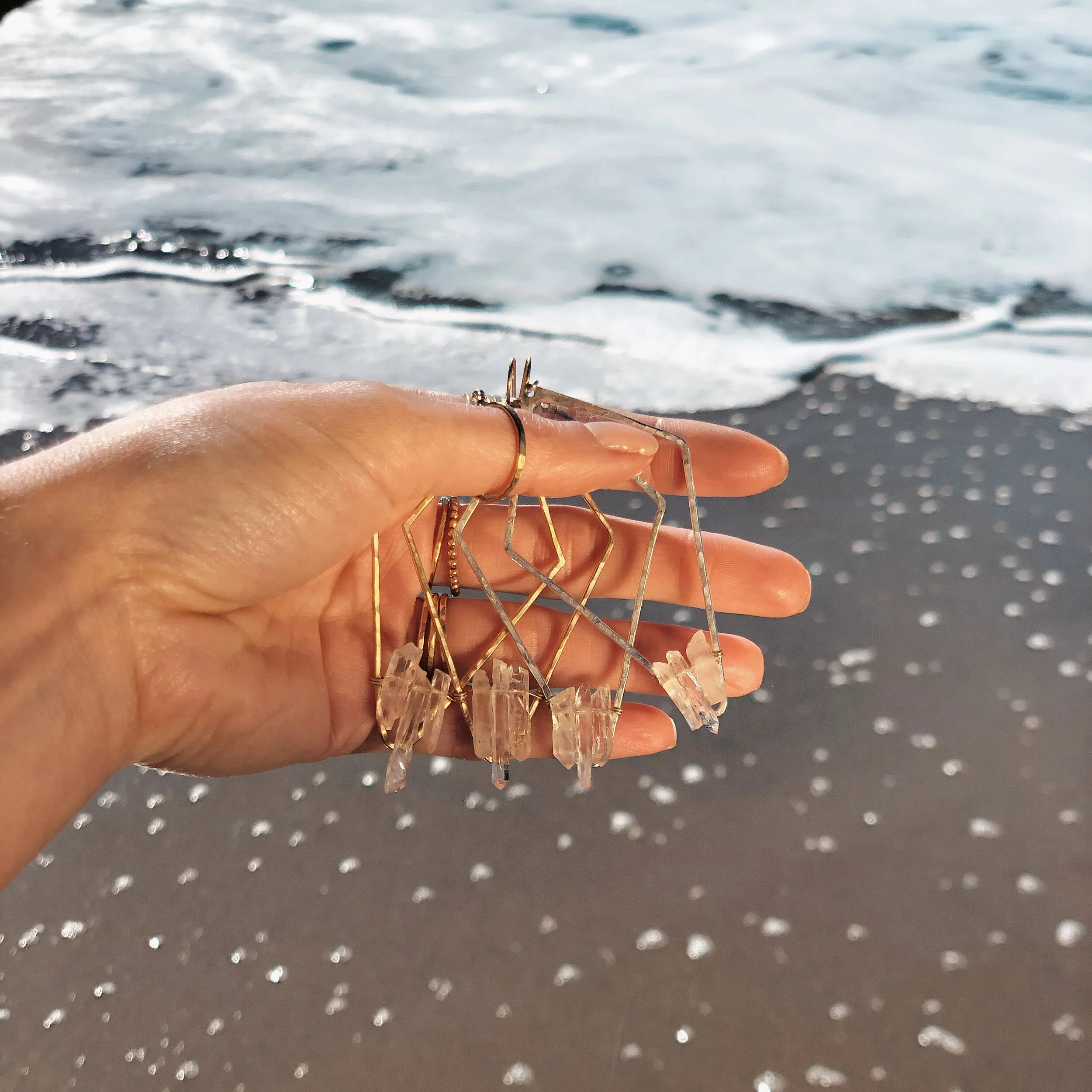 Lucid Crystal Earrings by Toasted Jewelry