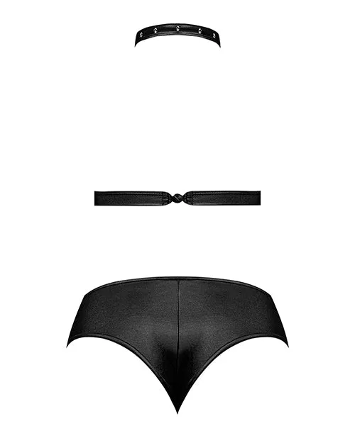 Lust Juno Top W/velcro Choker Neck & Mini Short