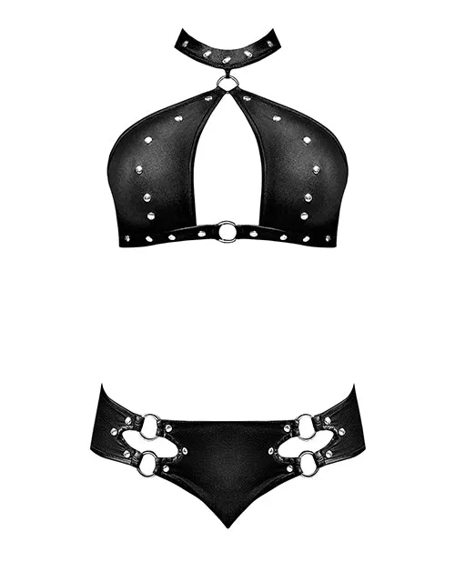 Lust Juno Top W/velcro Choker Neck & Mini Short