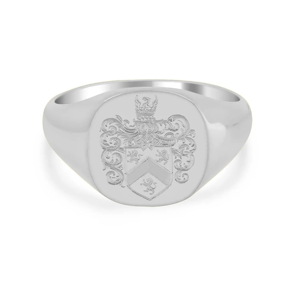 Men's Square Signet Ring - Small - Hand Engraved Family Crest / Logo