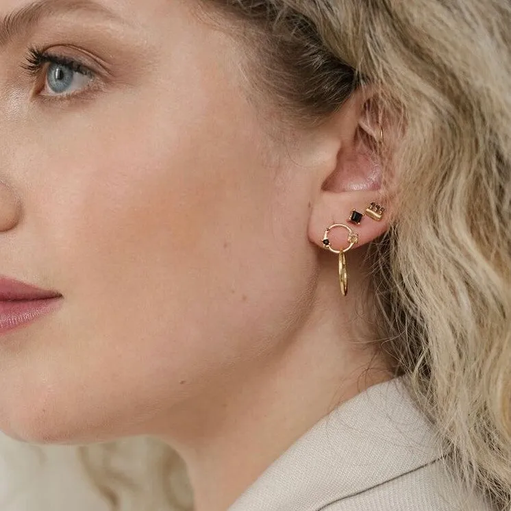 Miley Hoops (Small) - Gold & Silver