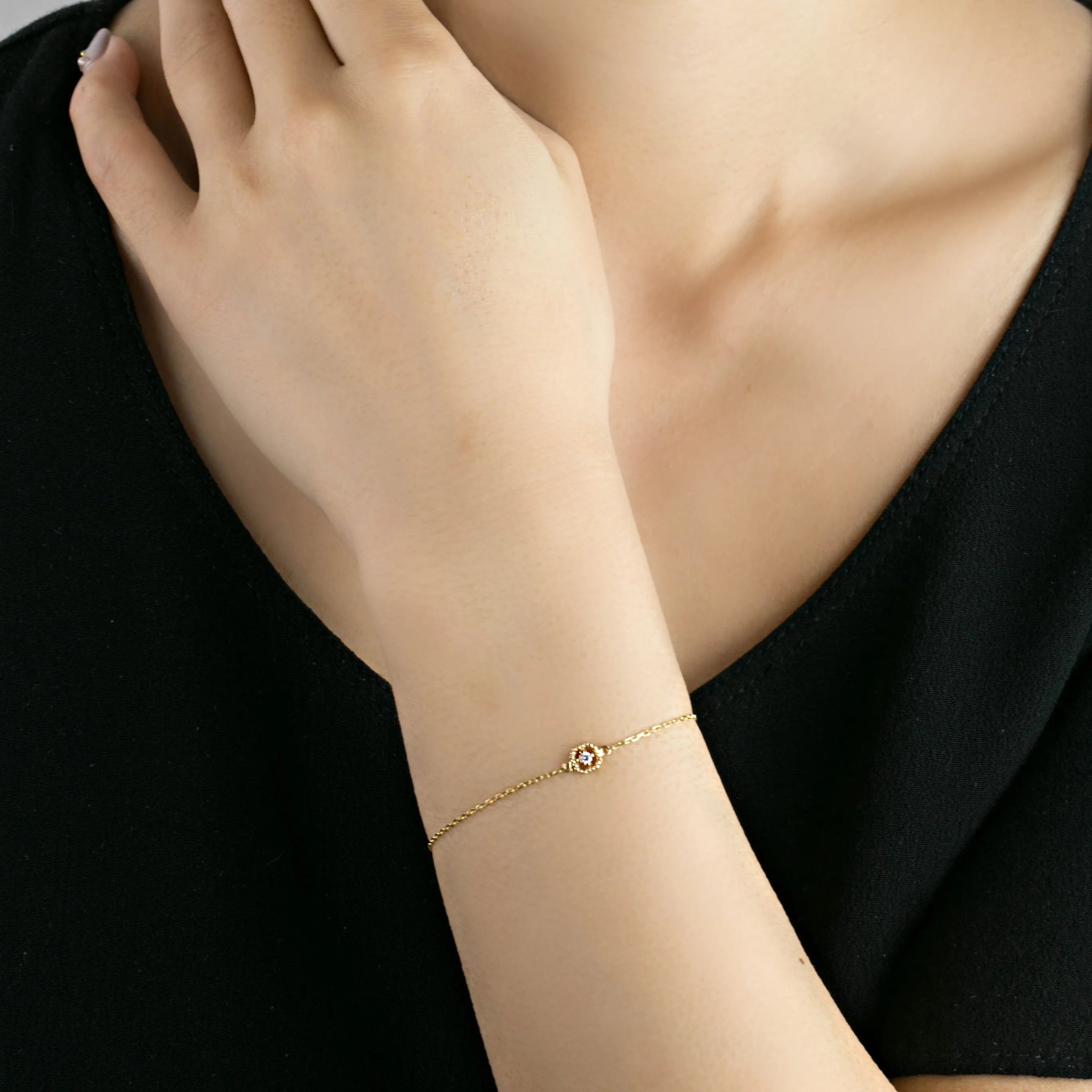 Milgrain Square Bracelet