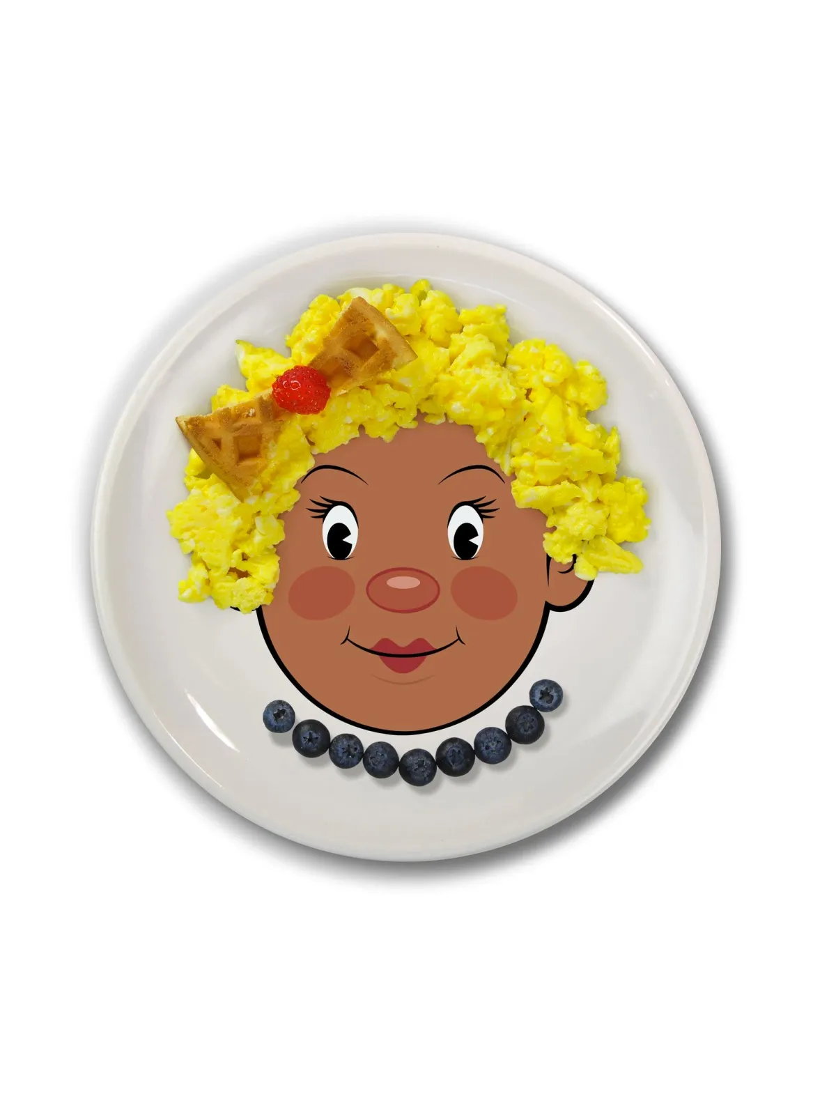 Ms. Food Face Dinner Plate