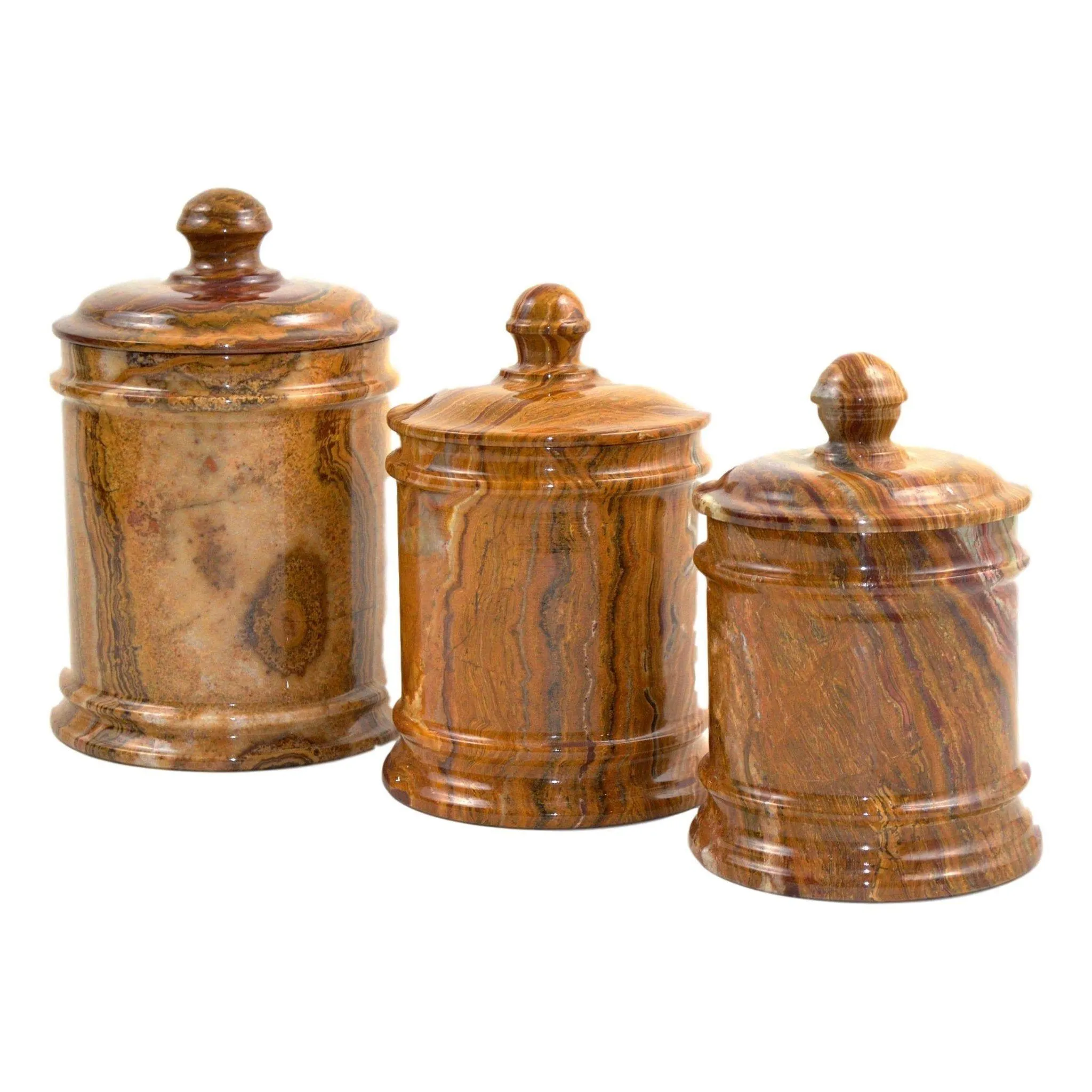 Multi Brown Onyx Kitchen Canister | 9 inches Tall