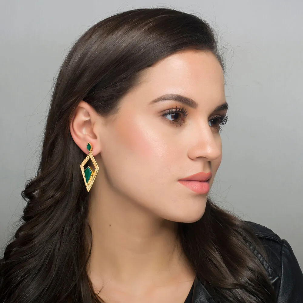 Norma, Green Onyx Gold Vermeil