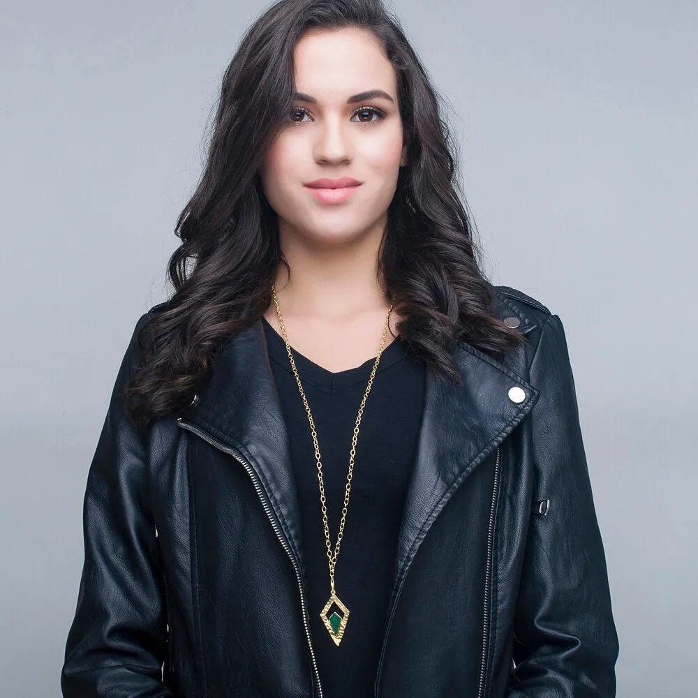 Norma, Green Onyx Gold Vermeil
