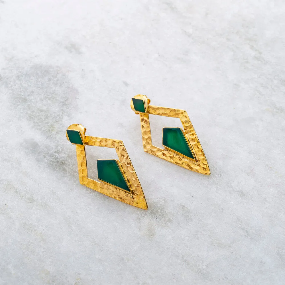 Norma, Green Onyx Gold Vermeil