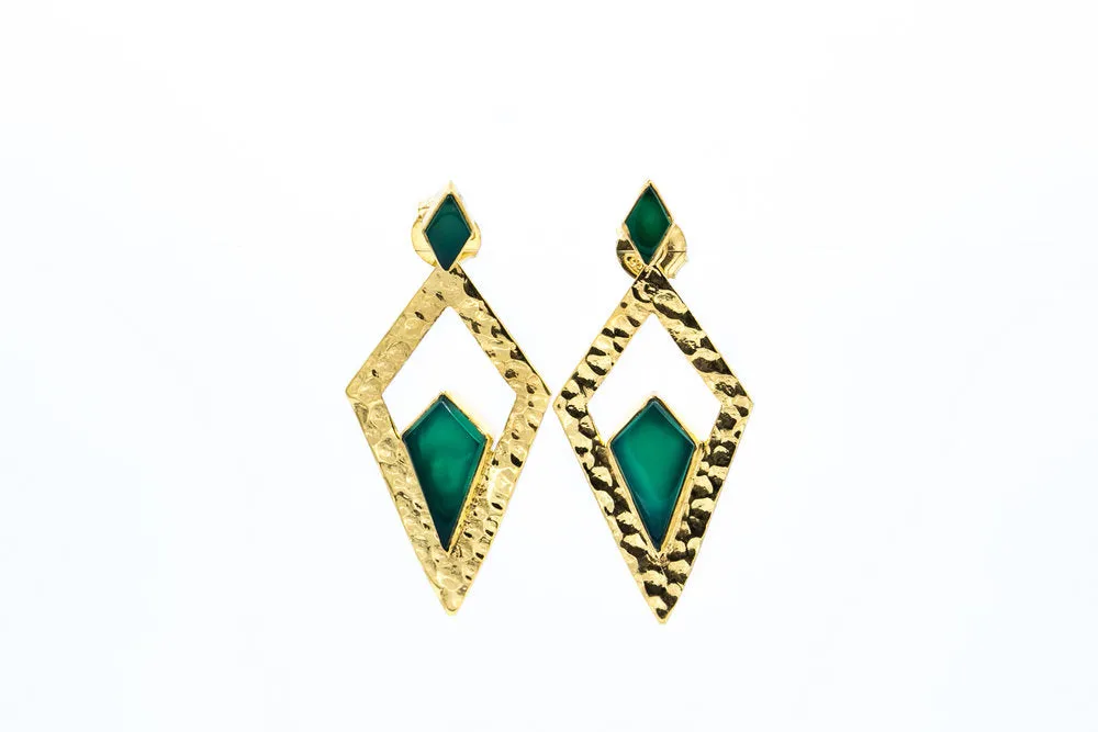 Norma, Green Onyx Gold Vermeil