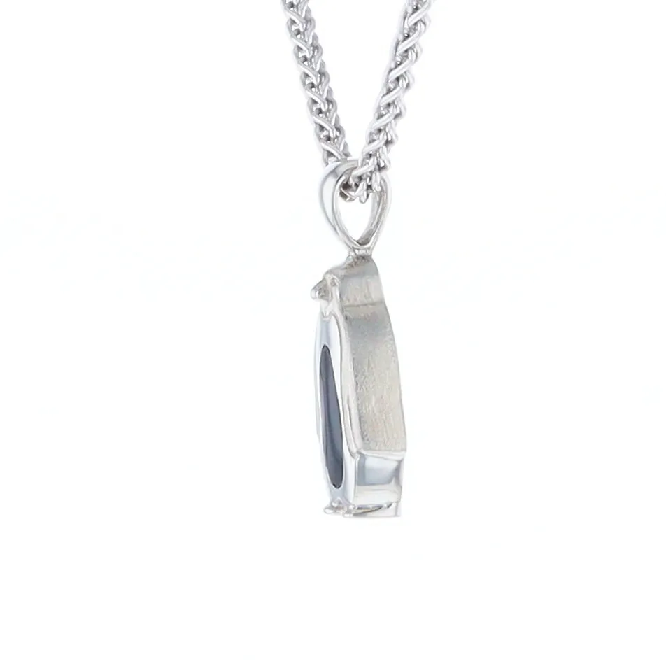 Onyx Inlaid Penguin Pendant