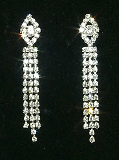 Rhinestone Earring #9998E - Squid Dangle