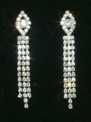 Rhinestone Earring #9998E - Squid Dangle