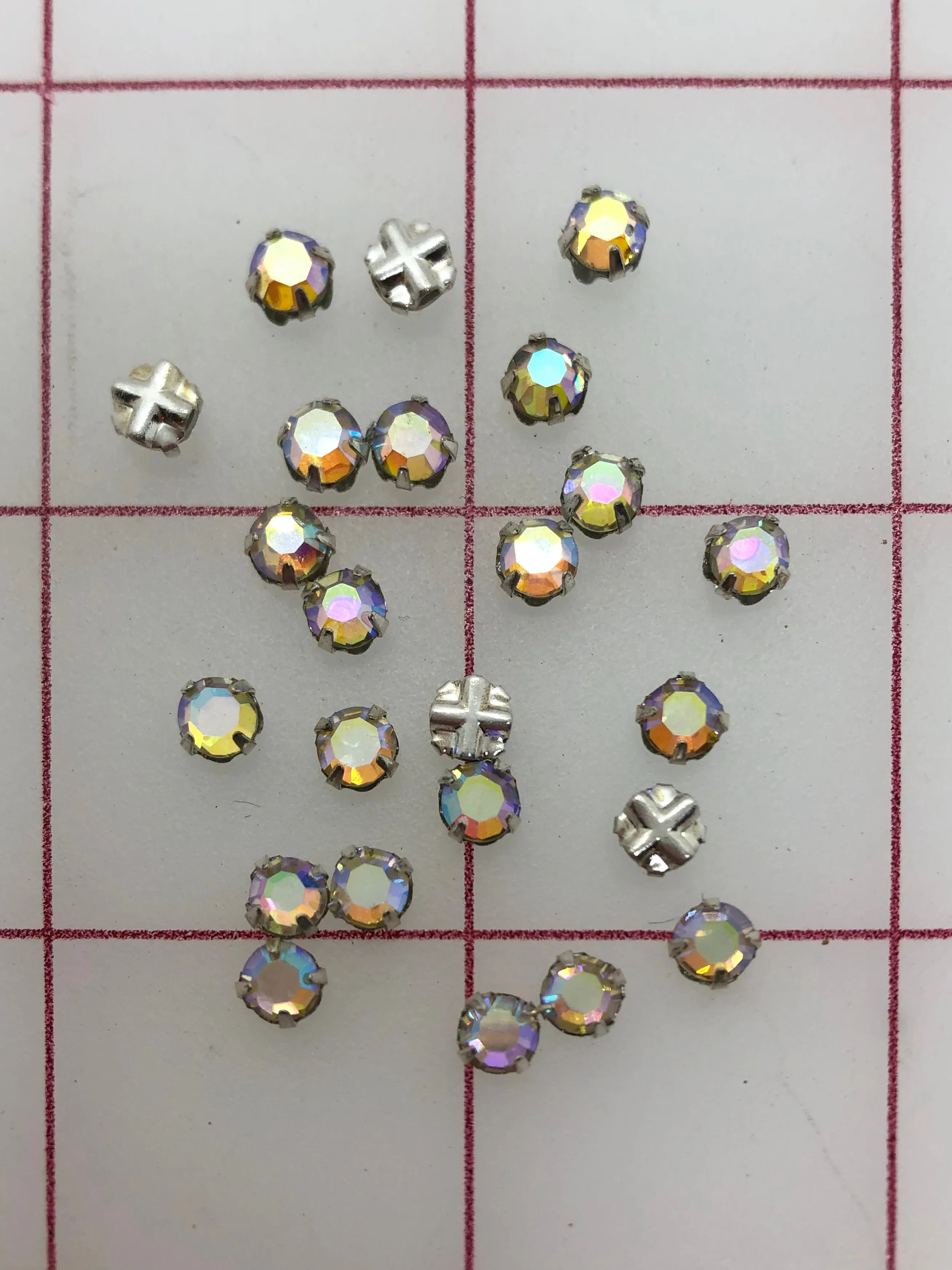 Rhinestones - 20SS Swarovski Rose Montees AB Crystal 24-Pack