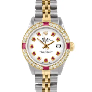Rolex Datejust 26mm | 6917-TT-WHT-RBY-AM-4RBY-JBL