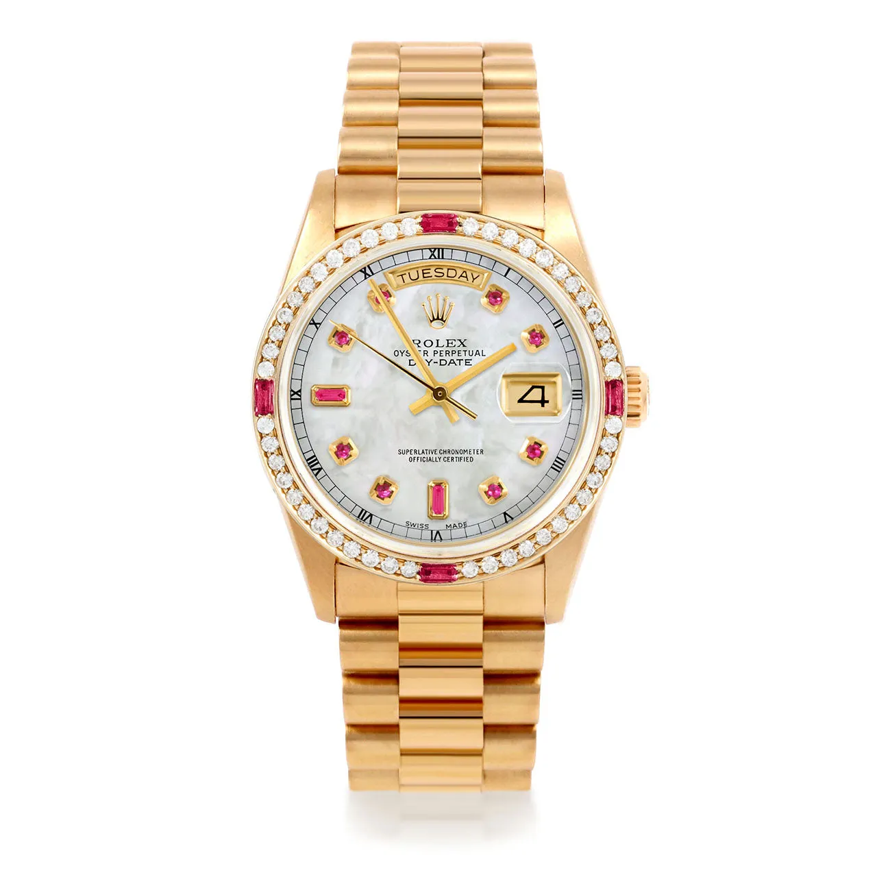 Rolex Day-Date 36mm | 18038-WMOP-RBY-AM-4RBY-PRS