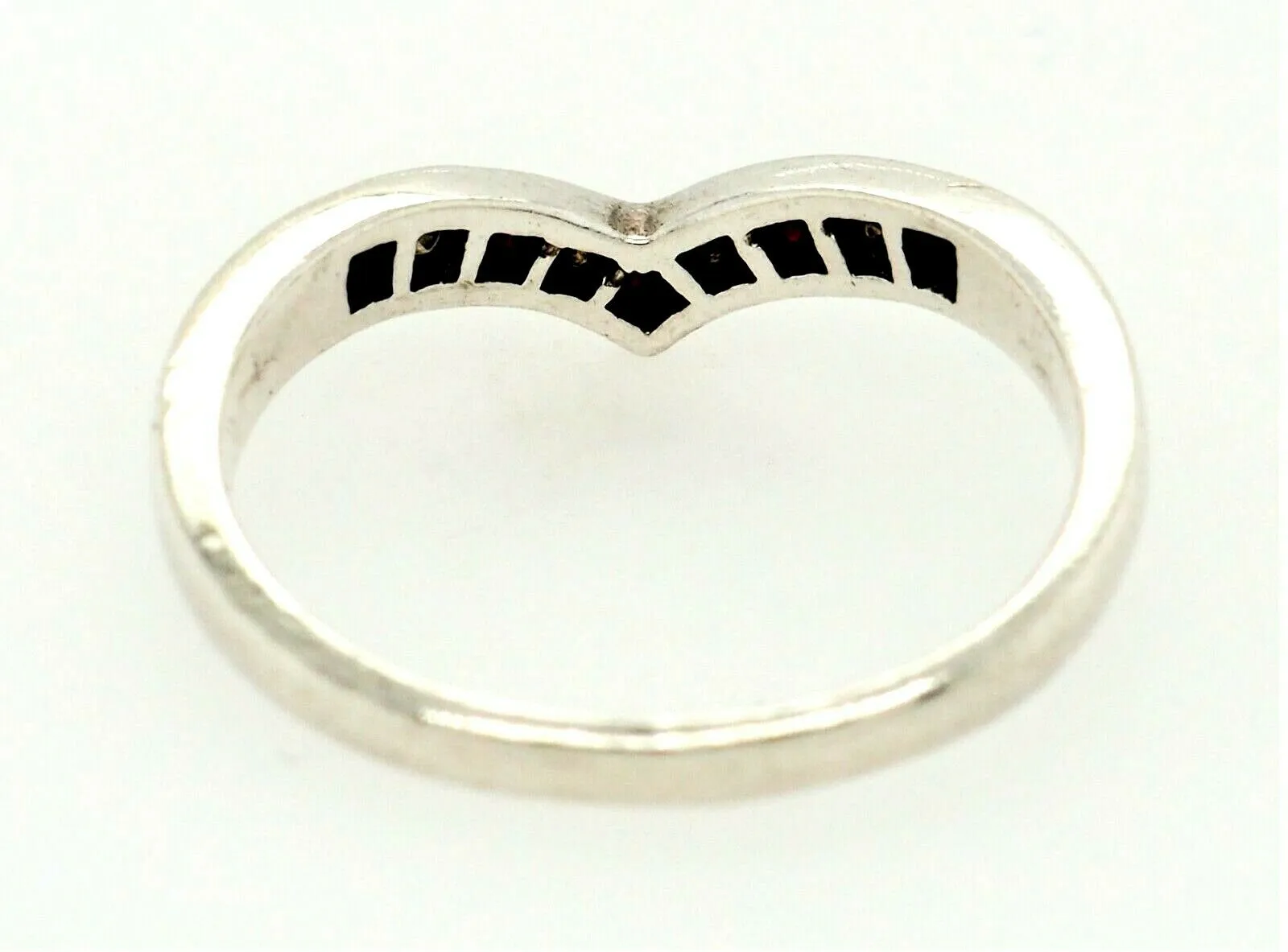 Ruby & Cubic Zirconia 925 Sterling Silver Ring