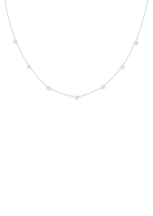 Sterling Silver Hypoallergenic Zircon Stone Necklace for Women Anniversary