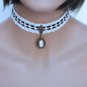 Victorian Cameo Pendant Choker