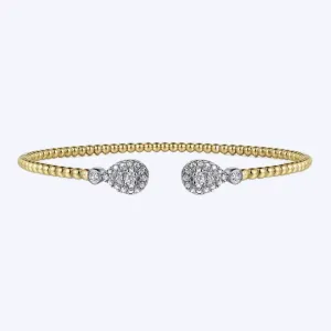 White and Yellow Gold Diamond Bangle